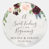 新しい始まりへの甘い結婚結末 ラウンドシール (正面)