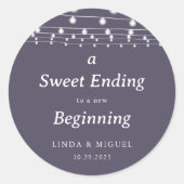 新しい始まりへの甘い結婚結末 ラウンドシール (正面)
