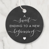 新しい始まりへの甘い結末を黒板 フェイバータグ (正面)