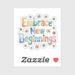 新しい始まりを受け入れる シール