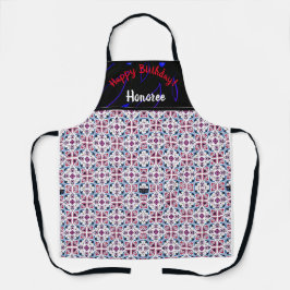 新しい始まり誕生日かわいらしパターンのエプロン エプロン