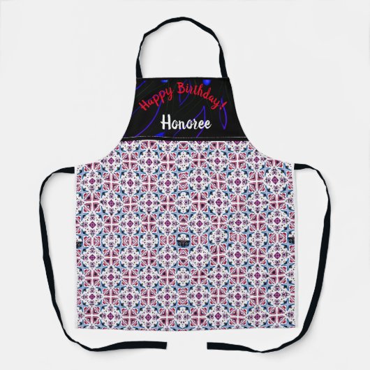 新しい始まり誕生日かわいらしパターンのエプロン エプロン (正面)