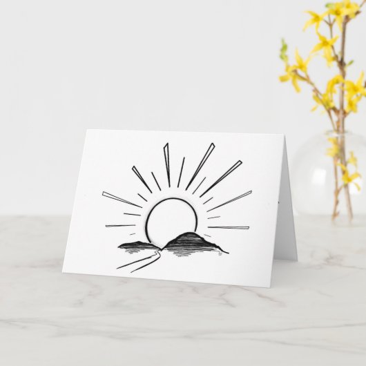 新しい始まり カード (黄色い花)