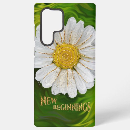 新しい始まり – デイジーフラワーパワー SAMSUNG GALAXYケース (裏面)