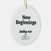 新しい始まり、彼女の休日のクリスマスのための離婚贈り物 セラミックオーナメント (右)