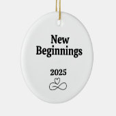 新しい始まり、彼女の休日のクリスマスのための離婚贈り物 セラミックオーナメント (右)