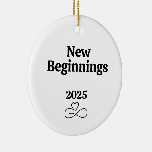 新しい始まり、彼女の休日のクリスマスのための離婚贈り物 セラミックオーナメント (右)