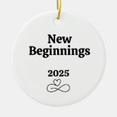 新しい始まり、彼女の休日のクリスマスのための離婚贈り物 セラミックオーナメント (正面)