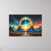 新しい始まり：石段をステップスルー キャンバスプリント (正面)