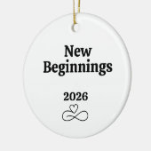 新しい始まり：離婚ギフト分割パッケ気にージ セラミックオーナメント (左)