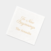 新しい始まエレガントりパーソナライズされた 箔ナプキン (左)