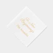 新しい始まエレガントりパーソナライズされた 箔ナプキン (右)