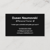 新しい始めのジムフィットネスプロフェッショナルトレーニング 名刺 (裏面)