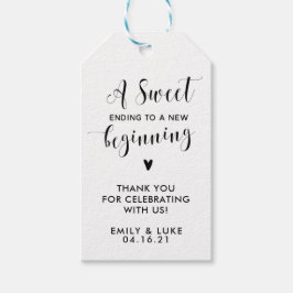新しい始めの人気に終わる甘い ギフトタグ