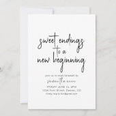 新しい始めの甘いパーティー招待状 招待状 (正面)