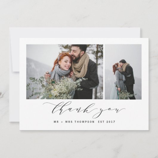 新しい始めは感謝していしています サンキューカード (正面)