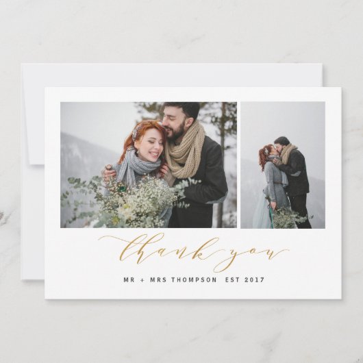 新しい始めはYOU-GOLDを感謝していしています サンキューカード (正面)