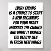 新しい始め感動的のミニ詩 ポスター (正面)