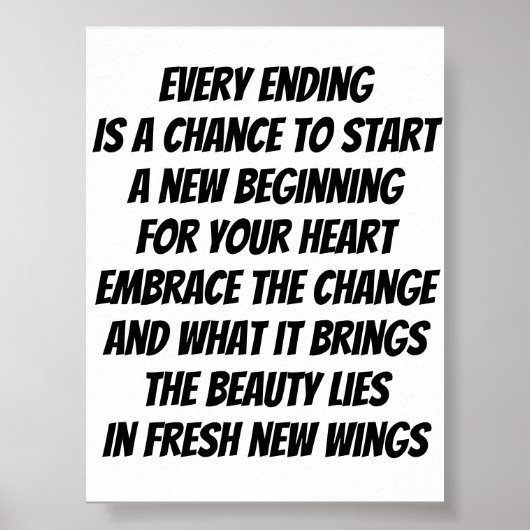 新しい始め感動的のミニ詩 ポスター (正面)