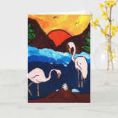 新しい始め カード (黄色い花)