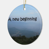 新しい始め セラミックオーナメント (左)