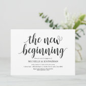 新しい始め、婚約パーティの招待 招待状 (スタンド正面)