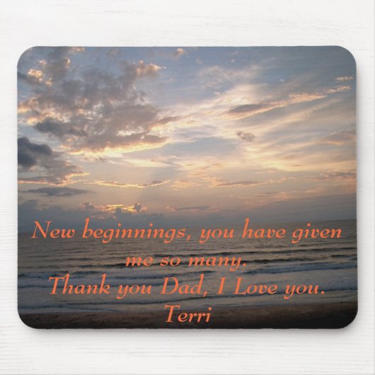 新しい始め、私を…与えました マウスパッド (正面)