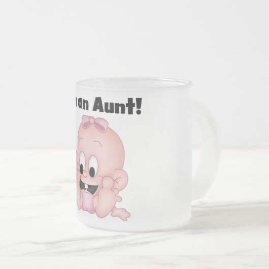 新しい姪のTシャツおよびギフトの叔母さん フロストグラスマグカップ (正面右)