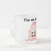 新しい姪のTシャツおよびギフトの叔母さん フロストグラスマグカップ (正面左)