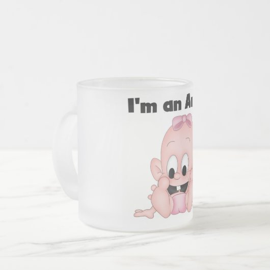 新しい姪のTシャツおよびギフトの叔母さん フロストグラスマグカップ (正面左)