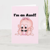 新しい姪のTシャツとギフトのおばさん カード (正面)