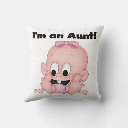 新しい姪のTシャツとギフトのおばさん クッション (裏面)
