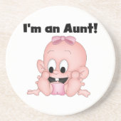 新しい姪のTシャツとギフトのおばさん コースター (正面)