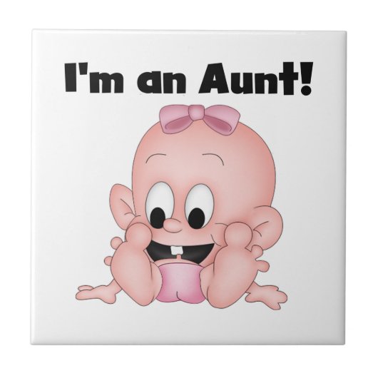 新しい姪のTシャツとギフトのおばさん タイル (正面)