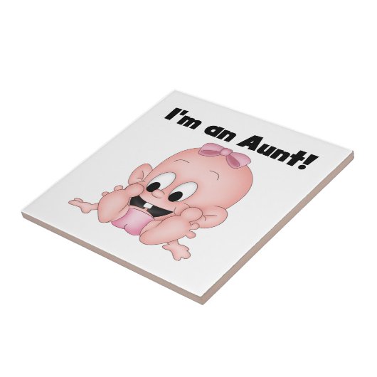 新しい姪のTシャツとギフトのおばさん タイル (側面)