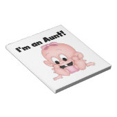 新しい姪のTシャツとギフトのおばさん ノートパッド (アングル)