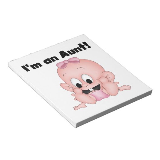 新しい姪のTシャツとギフトのおばさん ノートパッド (アングル)