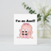 新しい姪のTシャツとギフトのおばさん ポストカード (スタンド正面)