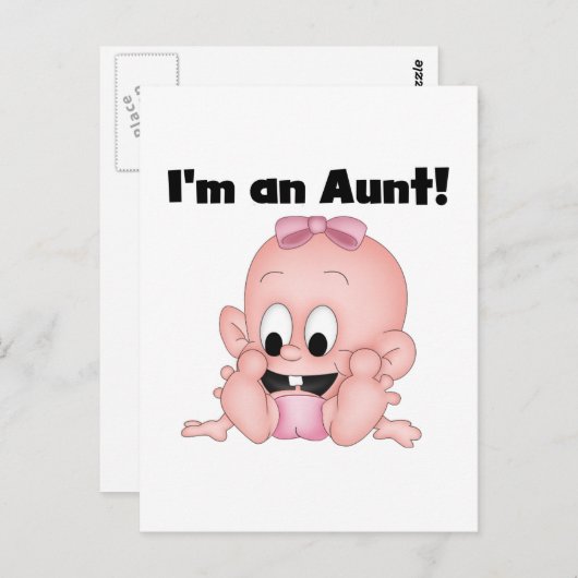 新しい姪のTシャツとギフトのおばさん ポストカード (正面/裏面)