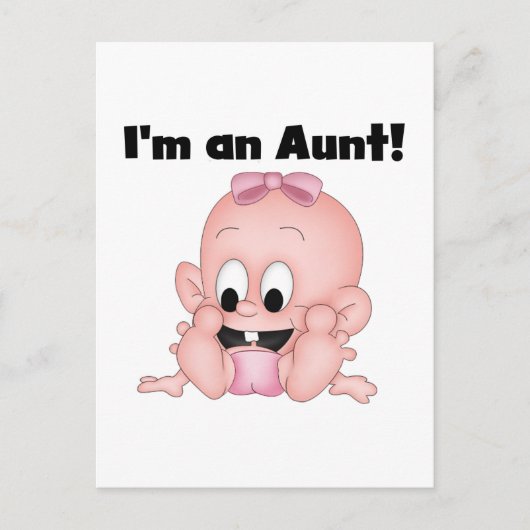 新しい姪のTシャツとギフトのおばさん ポストカード (正面)