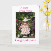 新しい姪素晴らし カード (黄色い花)