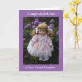 新しい娘さんおめでとう カード (黄色い花)
