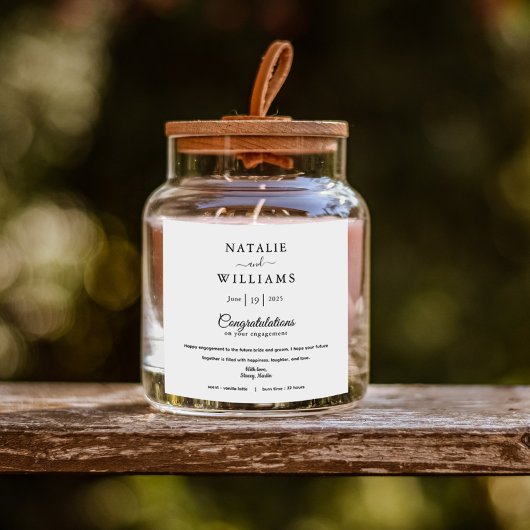 新しい婚約キャンドルオフィシャルステッカー スクエアシール