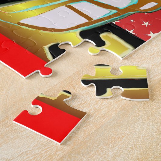 新しい子供のフットボールのパーソナライズなパズルはギフトを遊ばします ジグソーパズル (側面)