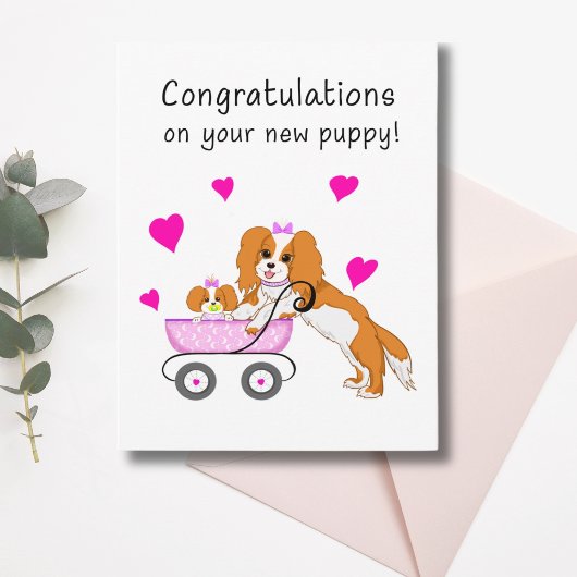 新しい子犬おめでとうございます カード
