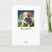 新しい子犬おめでとう カード (裏面)