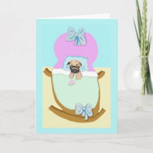 新しい子犬おめでとう カード (正面)