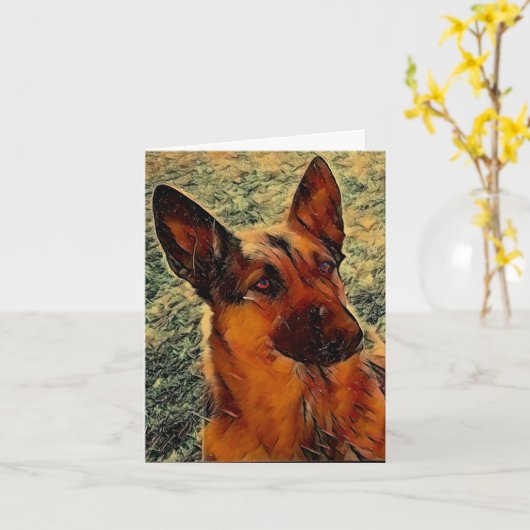 新しい子犬おめでとう! カード (黄色い花)