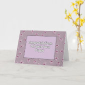 新しい子犬おめでとう カード (黄色い花)