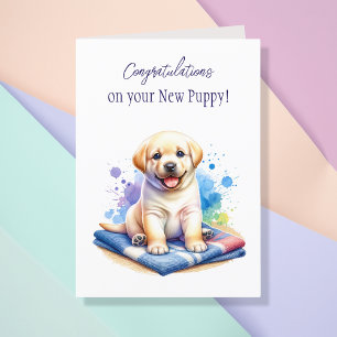 新しい子犬おめでとう! カード
